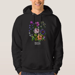 Chosen Floral for Women Flowers Faith Based Hoodie