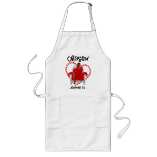 Chosen Jeremiah 1:5 Valentine Galentines Day God Long Apron