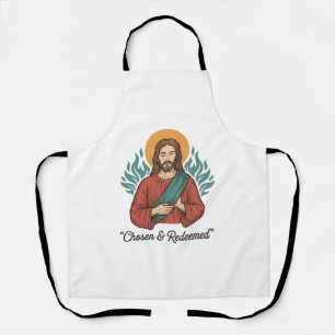 Chosen & Redeemed Christian Vintage Jesus T-Shirt  Apron