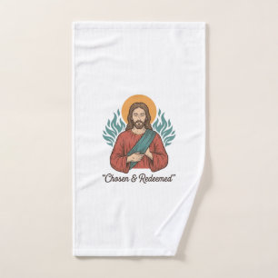 Chosen & Redeemed Christian Vintage Jesus T-Shirt Hand Towel