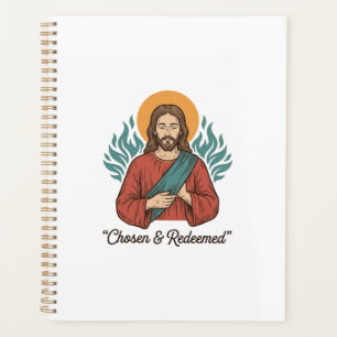 Chosen & Redeemed Christian Vintage Jesus T-Shirt Planner