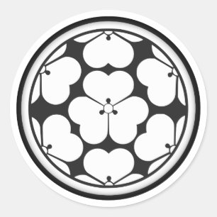 Chosokabe Clan Kamon Classic Round Sticker