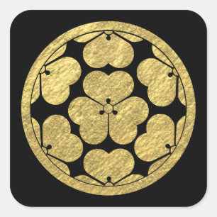 Chosokabe Mon Japanese samurai clan Square Sticker