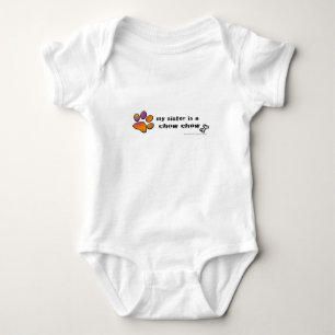 chow chow baby bodysuit