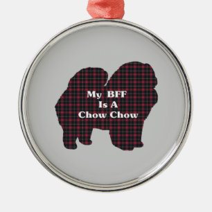 Chow Chow BFF Metal Tree Decoration