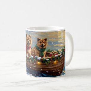 Chow Chow Christmas Boat Holiday Coffee Mug