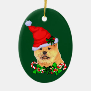 Chow Chow Christmas Ceramic Tree Decoration