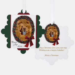 Chow Chow Christmas Gifts Tree Decoration Card