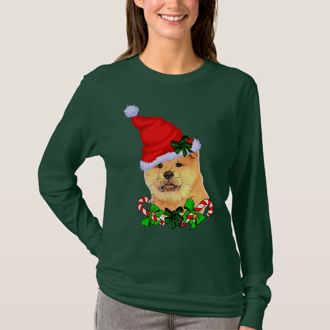 Chow Chow Christmas Merry T-Shirt (Front)