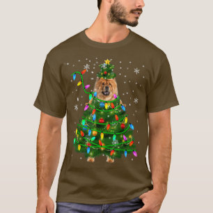 Chow Chow Christmas Tree Christmas Lights Chow Cho T-Shirt