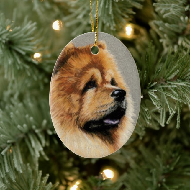 Chow Chow Dog Art Ornament (Tree)