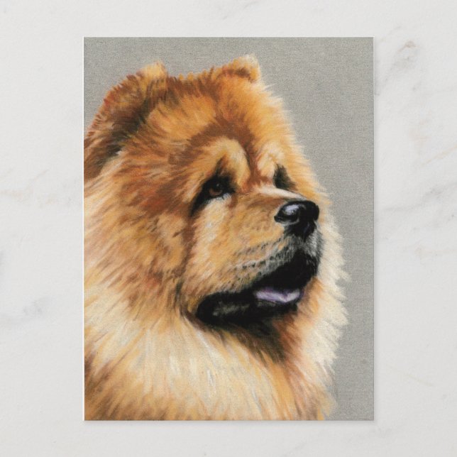 Chow Chow Dog Art Postcard (Front)