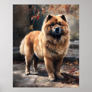Chow Chow Dog Art Print Poster
