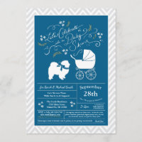 Chow Chow Dog Baby Shower Boy Blue