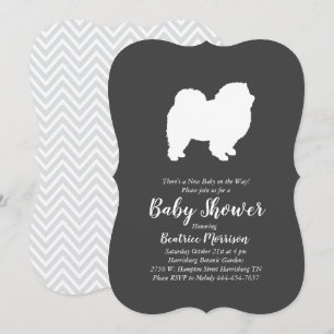 Chow Chow Dog Baby Shower Neutral Invitation