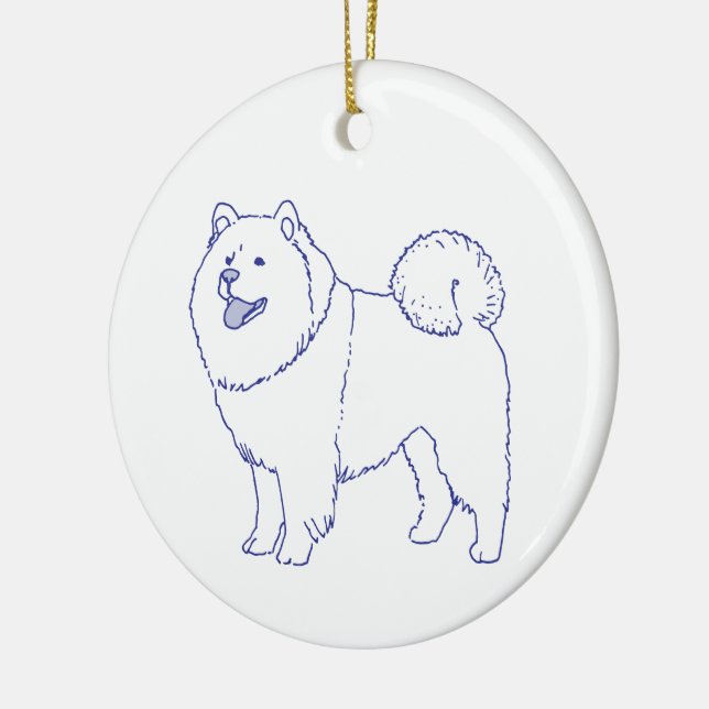 Chow Chow dog breed Ceramic Tree Decoration (Left)