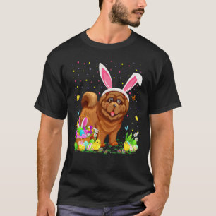 Chow Chow Dog Bunny Egg Hunting Chow Chow Easter S T-Shirt