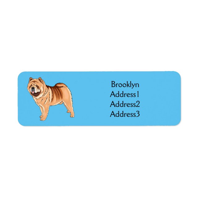 Chow Chow dog cartoon illustration (Front)