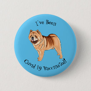 Chow Chow dog cartoon illustration 6 Cm Round Badge