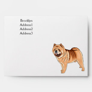 Chow Chow dog cartoon illustration Envelope