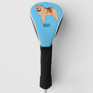 Chow Chow dog cartoon illustration Golf Head Cover