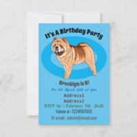 Chow Chow dog cartoon illustration