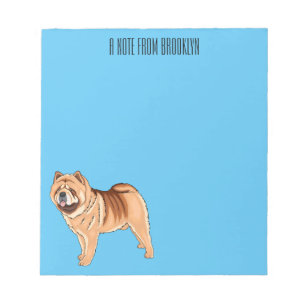 Chow Chow dog cartoon illustration Notepad