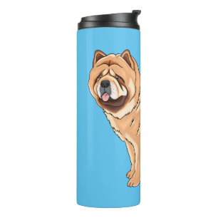 Chow Chow dog cartoon illustration Thermal Tumbler