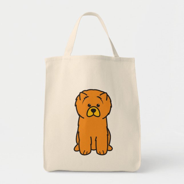 Chow Chow Dog Cartoon Tote Bag (Front)
