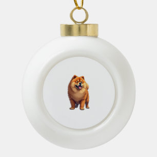Chow Chow Dog Chinese Dog Breed for a Chow Chow   Ceramic Ball Christmas Ornament