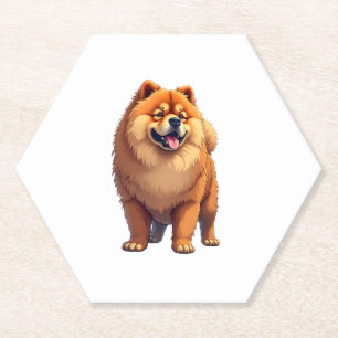 Chow Chow Dog Chinese Dog Breed for a Chow Chow Co Paper Coaster