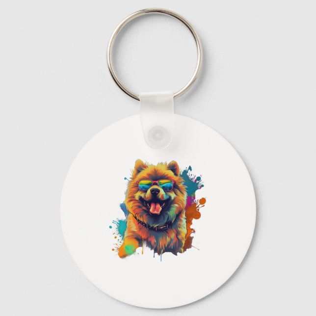 Chow Chow Dog Chinese Dog Breed for a Chow Chow Key Ring (Front)