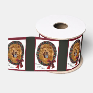Chow Chow Dog Christmas Grosgrain Ribbon