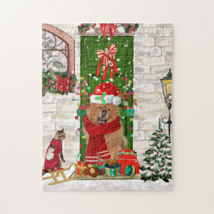 Chow Chow Dog Christmas  Jigsaw Puzzle