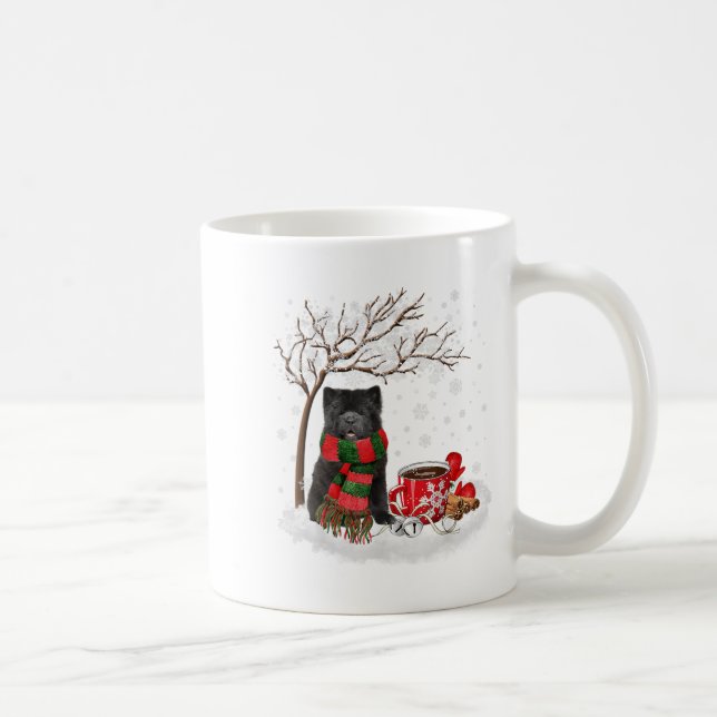 Chow Chow Dog In The Snow Christmas Winter Xmas Tr Coffee Mug (Right)