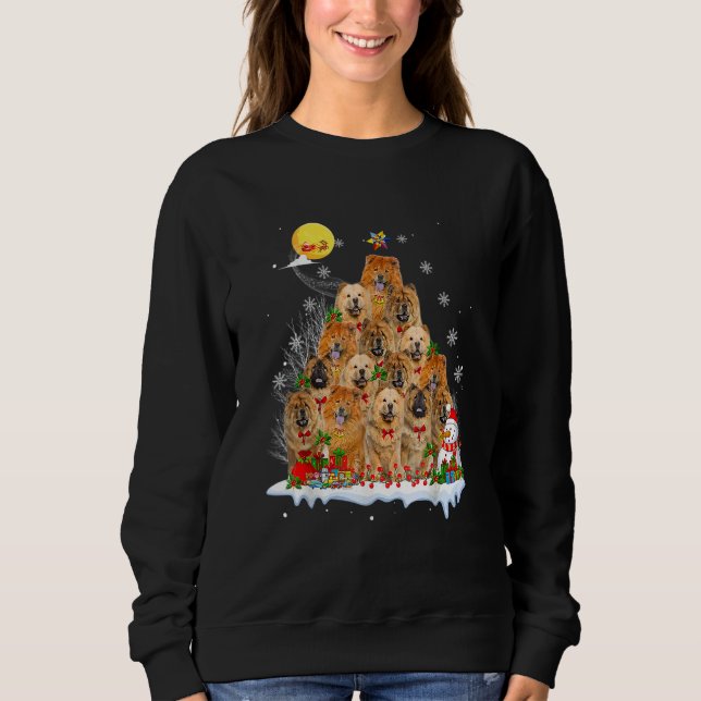 Chow Chow Dog  Matching Santa Chow Chow Christmas  Sweatshirt (Front)