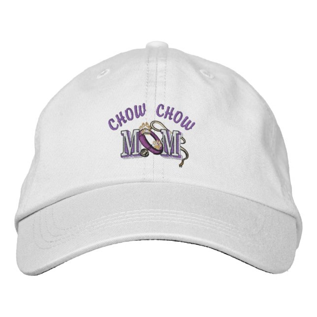 Chow Chow Dog Mum Embroidered Hat (Front)