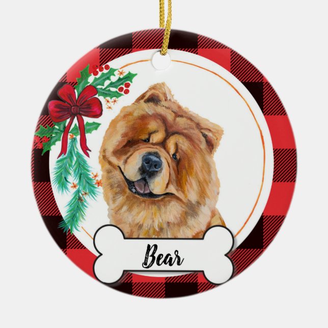 Chow Chow Dog Ornament (Front)