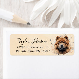 Chow Chow Dog Return Address Label