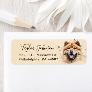 Chow Chow Dog Return Address Label