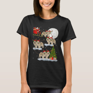 Chow Chow Dog Santa Sleigh Flying Funny Magical Ch T-Shirt