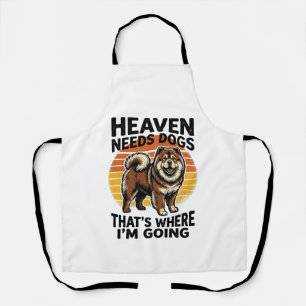 Chow Chow Dog Shirt Heaven Tribute Vintage Engravi Apron