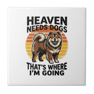Chow Chow Dog Shirt Heaven Tribute Vintage Engravi Tile