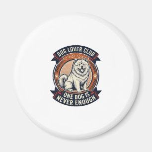 Chow Chow Dog Shirt One Dog Is Never Enough Retro Magnet