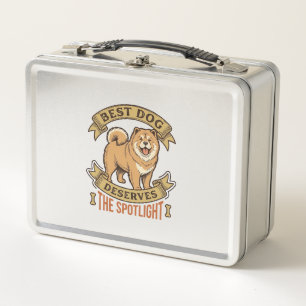 Chow Chow Dog Shirt Vintage Engraving Funny Pet De Metal Lunch Box