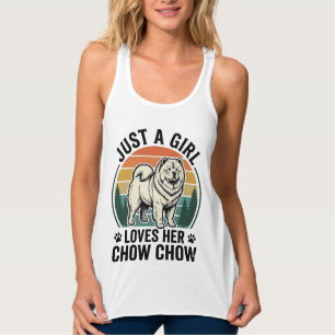 Chow Chow Dog Shirt Vintage Girl Dog Lover Art_1