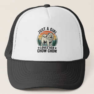 Chow Chow Dog Shirt Vintage Girl Dog Lover Art_1 Trucker Hat