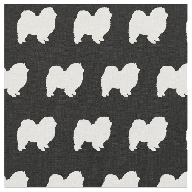 Chow Chow Dog Silhouette Pet Fabric (Close Up)