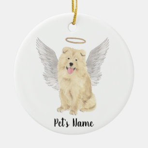 Chow Chow Dog Sympathy Memorial Ceramic Tree Decoration