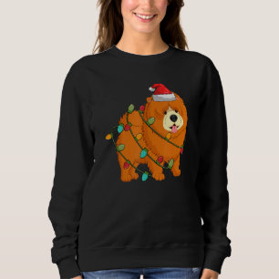 Chow Chow Dog Ugly Christmas Sweater Xmas Tree Lig